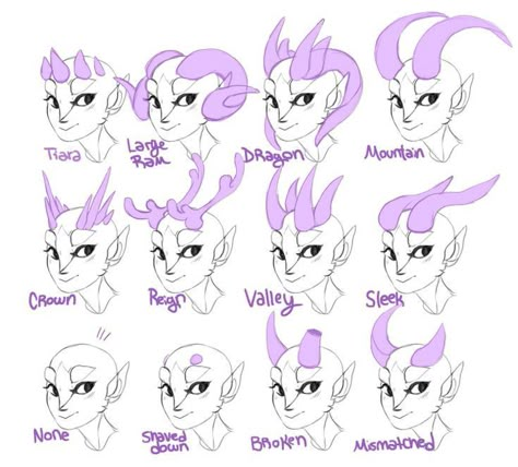 Character Design Horns, Types Of Horns, 캐릭터 드로잉, Drawing Expressions, Concept Art Drawing, Poses References, Figure Drawing Reference, Creature Concept Art, Art Tutorials Drawing