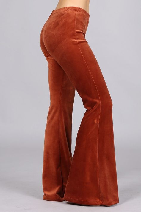 Velvet Pants Women Velvet Bell Bottoms Outfit, Fit And Flare Pants, Velvet Bell Bottoms, Bell Bottoms Outfit, Velvet Flare Pants, Velvet Flares, Winter Boho, Lightweight Pants, Vintage Punk