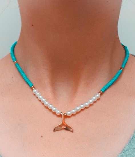 Mermaid Beaded Necklace, Mermaid Necklace Diy, Mermaid Pearl, Turquoise Stone Bracelet, Hand Jewelry Rings, Mermaid Fin, Diy Jewelry To Sell, Jewelry Kit, Rings Diy