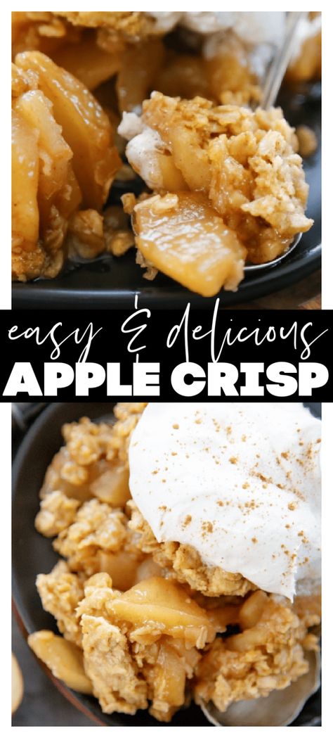 Easy Apple Crisp, Crisp Topping, Easy Apple Crisp Recipe, Apple Crisp Recipe, Apple Crisp Easy, Apple Crisp Recipes, Crisp Recipe, Easiest Apples, Spiced Apples