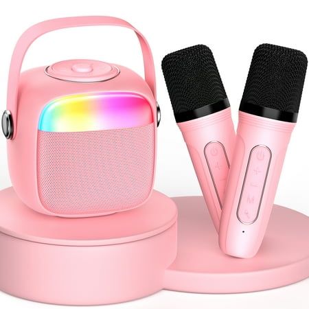 Ready for a road trip or a picnic sing-along? JYX D22-T mini karaoke machine's compact size and easy portability mean you can bring the party with you. It's designed to keep up with your dynamic lifestyle, ensuring a pop-up concert is always an option. This karaoke system builded with 5 magic voice mode and RGB light show bring so much fun for karaoke night. With multiple connectivity, you can stream songs over Bluetooth, AUX-in port, or TF card. Carry the portable speaker easily with the built- Best Karaoke Machine, Kids Karaoke Machine, Mini Karaoke, Karaoke Speaker, Gaming Microphone, Karaoke System, Karaoke Machine, Portable House, Childrens Birthday Party