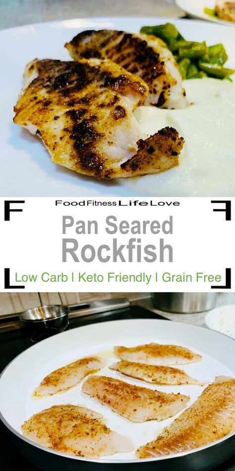 Effortless Pan Seared Rockfish with Homemade Seafood Seasoning - FFLL Pan Seared Rockfish, How To Cook Rockfish Fillet, Fried Rockfish Recipes, Rock Fish Recipe Baked, Grilled Rockfish Recipes, Rockfish Recipes Pan Seared, Rockfish Recipes Baked, Rockfish Tacos Recipe, Baked Rockfish Recipes