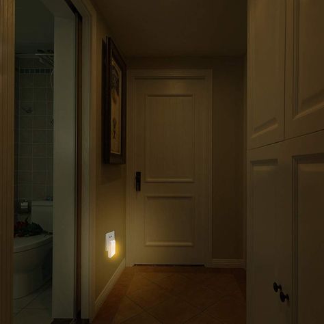 Bathroom Night Light, Dark Hallway, Memory Pictures, Sensor Night Lights, Kitchen Hallway, Bathroom Bedroom, Motion Sensor, Light Sensor, White Kitchen