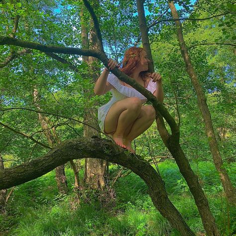 Climbing Tree Pose, Sitting On Tree Branch Pose, Climbing Tree Drawing, Sitting In A Tree Aesthetic, Girl Climbing Tree, Climbing A Tree Aesthetic, Climbing Trees Aesthetic, Tree Climbing Aesthetic, Running Pose