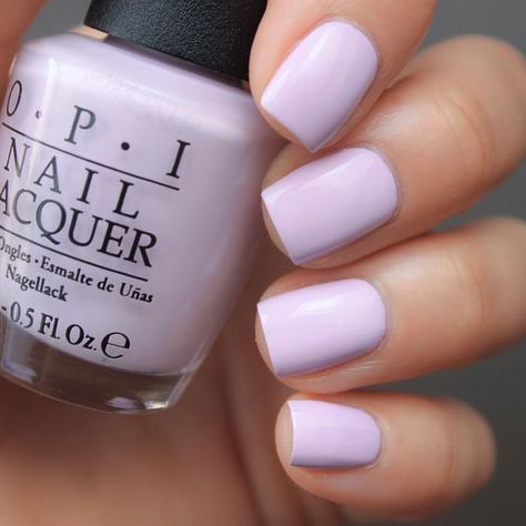 OPI I'm Gown For Anything! OPI Alice Through The Looking Glass collection. Pastel lilac nails. Lilac Nails, Lavender Nails, Cute Spring Nails, Spring Nail Colors, Nail Colours, Opi Nail Polish, Pink Nail, Opi Nails, Make Up Nails