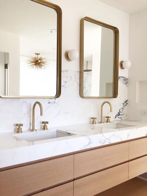 Mandy Moore’s Mid-Century Modern Manse Mid Century Bathroom, Bad Inspiration, Mandy Moore, Natural Home Decor, Bathroom Renos, Counter Tops, Trendy Home, Counter Top, Bathroom Renovations