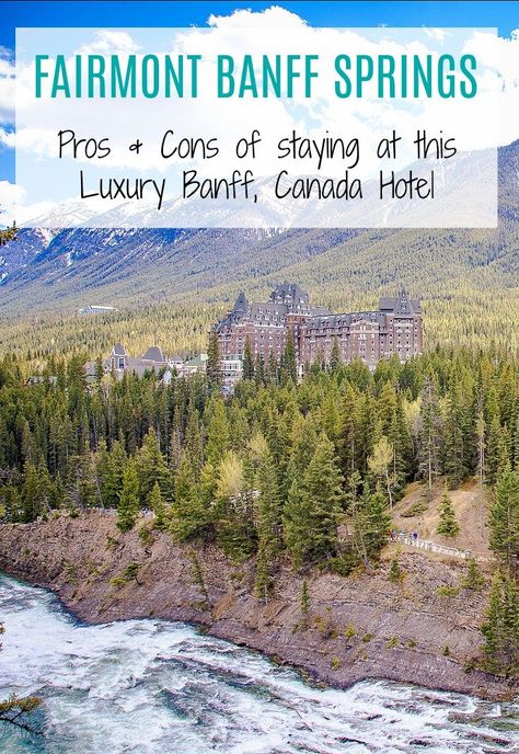 Looking for luxury lodging on your next trip to Banff? Check out our pros & cons of the Fairmont Banff Springs Hotel | #luxuryhotel, #luxury #Banff hotels, #Fairmont #Canada hotels, #Banffhotels, #luxuryBanff Winter Honeymoon, Banff Springs Hotel, Fairmont Banff Springs, Alberta Travel, Fairmont Banff, Travelling Tips, Canada Vacation, Canada Trip, Canada Travel Guide