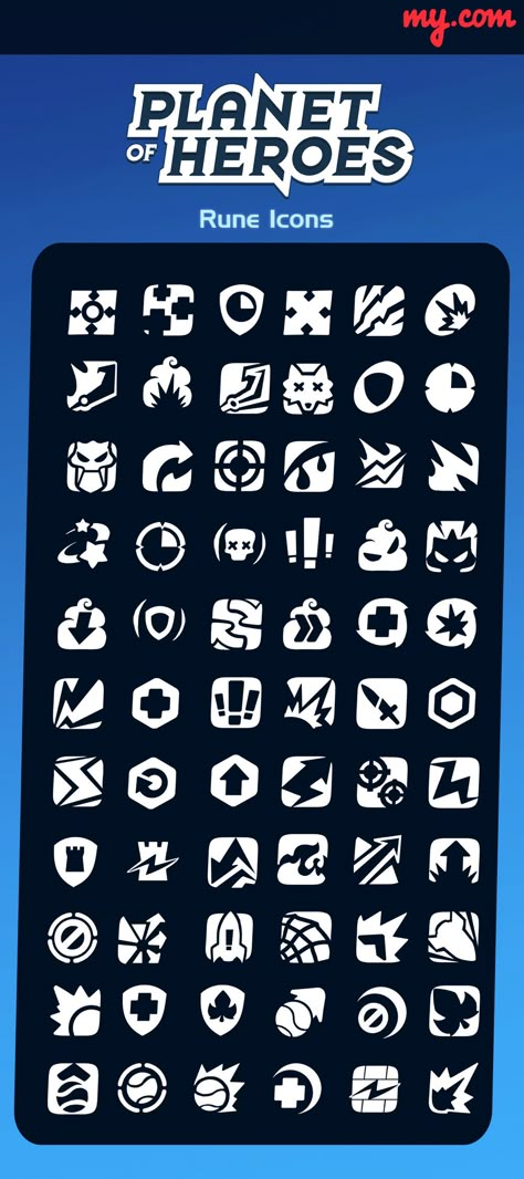 ArtStation - Rune, Stat Icons, Ksenia Sharavina Skill Icon, Icon Game, Game Icons, Move Icon, Action Icon, Game Icon Design, Game Gui, Skill Games, Game Interface