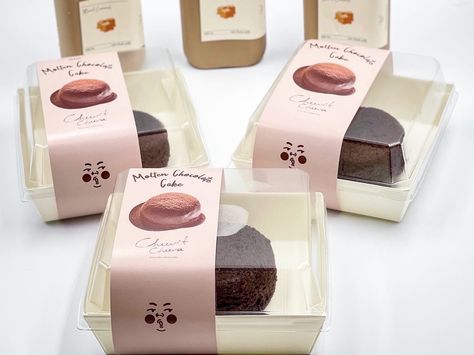 Cute Bakery Packaging Ideas, Korean Bread Packaging, Korean Dessert Packaging, Small Business Food Packaging, Sleeve Box Design, Mini Cheesecake Packaging, Cute Bakery Packaging, Korean Bakery Packaging, Dessert Packaging Ideas