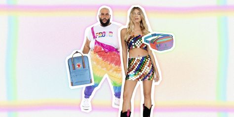 19 Last-Minute Pride Parade Outfit Ideas To Try ASAP World Pride Outfits, Pride Street Style, Nyc Pride Outfit, Pride Parade Outfit Ideas, Parade Outfit Ideas, Casual T-shirt For Pride Streetwear, Lgbtq Pride Parade, Parade Outfit, Pride Parade Outfit