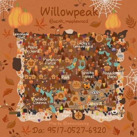 Animal Crossing Fall Codes, Acnh Halloween Island Ideas, Acnh Halloween Code, Spooky Island, Cottagecore Animal Crossing, Fall Cottagecore, Fall Carnival, Autumn Animals, Ac New Leaf