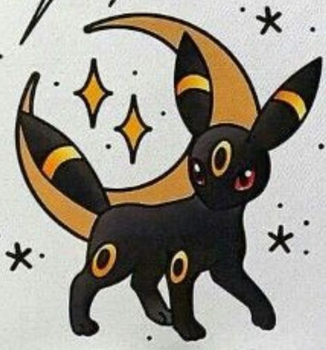 Pokemon Tattoo Umbreon, Umbreon Tattoo Ideas, Evee Tattoos, Luxray Tattoo, Umbreon And Espeon Tattoo, Pokemon Skull, Umbreon Tattoo, Pokemon Tattoos, Pokemon World