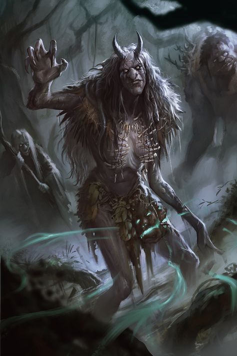 ArtStation - HAG COVEN Hag Coven, Bored Games, D D Monsters, Heroic Fantasy, Creature Artwork, Dnd Monsters, Paintings And Drawings, Monster Concept Art, Dnd Art