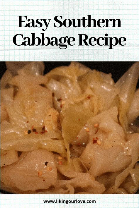 Easy Southern Cabbage Recipe Cabbage Recipe Easy Quick, Cabbage Cooked In Oven, Fried Cabbage No Meat, Cabbage Recipe No Meat, Southern Cooked Cabbage, Cabbage New Years Day Recipe, Butter Cabbage Recipes, Southern Style Cabbage Soul Food, Stewed Cabbage Southern