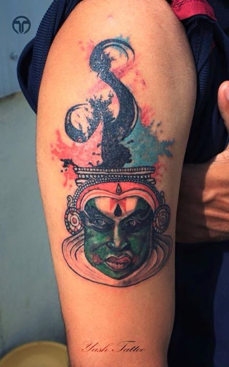 Kerala Culture Kerala Tattoo Designs, Kathakali Tattoo, Kerala Tattoo, Kerala Culture, About Kerala, Heartbeat Tattoo Design, Hd Tattoos, Meaning Tattoos, Om Tattoo Design