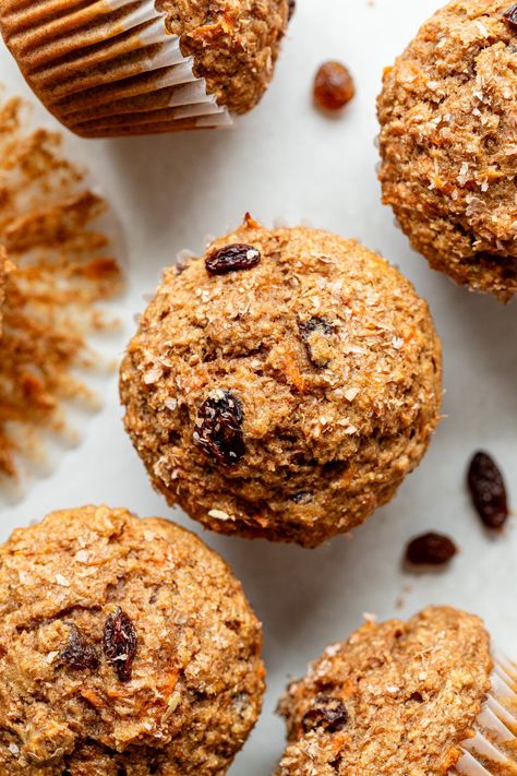 Moist & Tender Carrot Banana Bran Muffins Carrot Bran Muffins, Carrot Pineapple Muffins, Pumpkin Zucchini Muffins, Whole Wheat Blueberry Muffins, Bran Muffins Healthy, Banana Bran Muffins, Carrot Zucchini Muffins, Pumpkin Protein Muffins, Healthy Chocolate Muffins