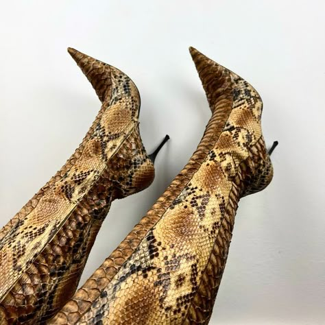 Snake Skin Flats Outfit, Animal Print Aesthetic, Boots Selfie, Sleek Boots, Snake Skin Boots, Footwear Ideas, Wild Thoughts, Fire Shoes, Blow My Mind