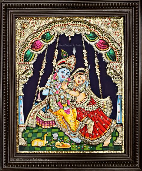 Balaji Tanjore Art Gallery and tanjore paintings | Chennai | Tamil Nadu | India Krishna Tanjore Painting, Tanjore Art, Bhagvan Wallpapers, Tanjore Paintings, Radhe Krishna Wallpapers, Indian Painting, Tanjore Painting, Ganesha Painting, 22 Carat Gold