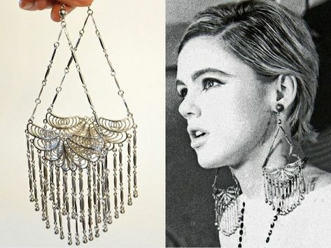 Edie Sedgwick Earrings, Edie Sedgwick Aesthetic, Andy Warhol Factory, Edie Sedgwick Style, 60s Pop Art, Warhol Factory, Edie Sedgwick, Film Fashion, Halloween Costume Ideas