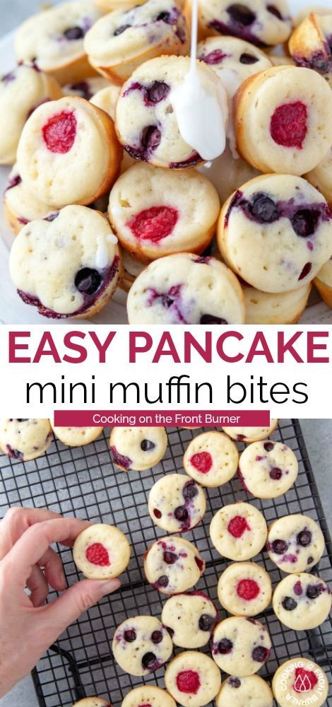 Make Ahead Mini Pancakes, Mini Pancake Bites Muffin Tins, Easy Pancake Bites, Maple Pancake Bites, Breakfast Crowd Pleasers, Pancake Mini Muffins Recipe, Mini Muffin Pancake Bites, Freezer Pancake Muffins, Homemade Mini Pancakes