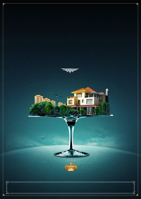 High-end atmosphere creative real estate poster Real Estate Advertising Poster, Creative Advertising Real Estate, Real Estate Advertising Creative, Real Easte Posters, Real State Creative, Real Estate Poster Design Creative, Real Estate Advertising Design, Real Estate Ads Design Creative, Real Estate Creatives