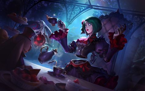 ArtStation - Gothic Orianna Splash Art for League of Legends : Wild Rift, Tina Wei Orianna League Of Legends, Aesthetic Games, League Art, Art Splash, Wild Rift, Gothic Ideas, Action Pose, Art Cover, Splash Art