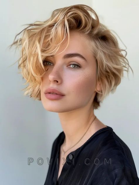 33 Asymmetrical Pixie Cut Ideas for Short, Long, Curly and Thick Hair with Long Bangs and more Asymmetrical Pixie Curly, Long Bangs Curly Hair, Long Asymmetrical Pixie, Curly Pixie Haircut, Hair With Long Bangs, Asymmetrical Pixie Cuts, Curly Pixie Haircuts, Bangs Curly Hair, Asymmetrical Pixie