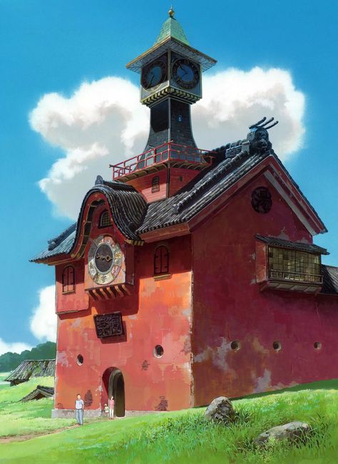 color Studio Ghibli Background, Personajes Studio Ghibli, Ghibli Artwork, Studio Ghibli Movies, Japon Illustration, Studio Ghibli Art, Ghibli Art, Ghibli Movies, Howls Moving Castle