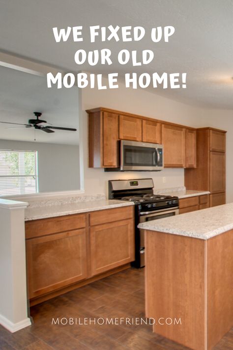 Updating Modular Home Interior, Remodeled Modular Homes, Modular Homes Farmhouse Remodel, Remodel Modular Home, Manufactured Home Bedroom Ideas, Decorating A Trailer Home Single Wide, Mobil Home Kitchen, Flipping A Mobile Home, Boho Double Wide Home