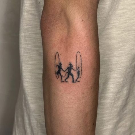 Dancing With The Devil Tattoo, Small Devil Tattoo, Portal Tattoo Ideas, Little Devil Tattoo, Kendall Tattoo, Portal Tattoo, Tattoo Devil, Make Temporary Tattoo, Dance Tattoo