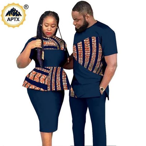 Couple Clothes Matching Outfits, Woman Skirt, Africa Clothing, Couple Matching Outfits, African Dresses Men, Afrikaanse Mode, Clothing Model, African Shirts, Couple Style