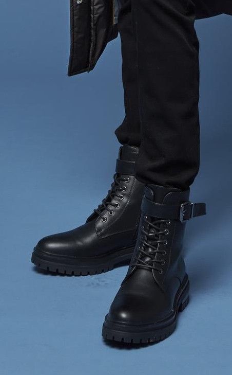 Grunge Boots Men, Black Boots Aesthetic, Techwear Boots, Male Boots, Grunge Boots, Boots Outfit Men, Black Outfit Men, Men Boot, Black Boots Men