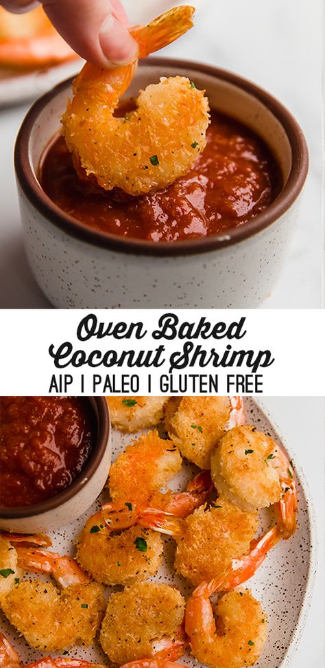 Aip Shrimp, Aip Diet Recipes, Baked Coconut Shrimp, Baked Shrimp Recipes, Baked Coconut, Unbound Wellness, Autoimmune Recipes, Autoimmune Paleo Recipes, Aip Paleo Recipes