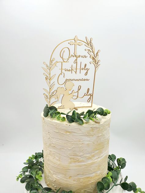 Holy Communion Cake Topper, First Holy Communion Cake, Communion Cake Topper, Holy Communion Cakes, First Communion Cake, Individual Cakes, Communion Cakes, First Holy Communion, Holy Communion