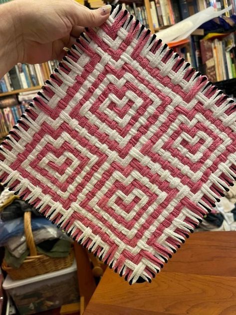 10” Potholder Loom Patterns, Heart Potholder Pattern Free, Loop Potholder Patterns Free, Pot Holder Patterns Loom, Friendly Loom Potholder Patterns, Pot Holder Loom Projects, Potholder Loom Designs, Potholder Pro Loom Patterns Free, Potholder Loom Projects