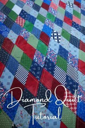 How to Make a Diamond Quilt Tutorial - Darcy Quilts Diamond Quilts, Easy Baby Quilt, Diamond Quilt Pattern, Diagonal Quilt, Baby Quilt Patterns Easy, Homemade Quilts, Baby Quilt Pattern, Quilt Tutorial, Quilt Projects