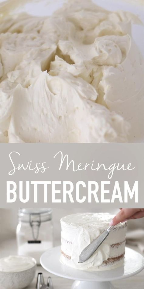 Swiss Meringue Buttercream Recipe, Resipi Kek, Frosting Recipes Easy, Cake Frosting Recipe, Meringue Buttercream, Swiss Meringue, Swiss Meringue Buttercream, Buttercream Recipe, Cake Fillings