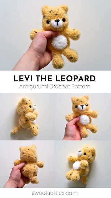 Levi the Leopard · Amigurumi Crochet Pattern - Sweet Softies Crochet Leopard Amigurumi, Leopard Crochet Pattern Free, Crochet Leopard Pattern, Leopard Amigurumi, Leopard Crochet, Crochet Leopard, Crochet Animals Free Patterns, Crochet Things, The Leopard