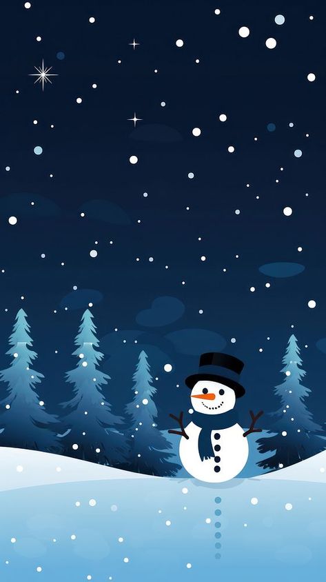 Snowman night christmas outdoors. AI generated Image by rawpixel. | free image by rawpixel.com / Sirikamon Suriyamonthon Snowman Phone Wallpaper, Blue Christmas Iphone Wallpaper, Snowman Iphone Wallpaper, Cute Wallpaper Christmas, Snowman Wallpaper Iphone, Christmas Wallpaper Snowman, Cute Snowman Wallpaper, Christmas Snowman Wallpaper, Snowman Background