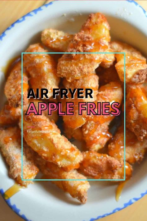 Apple Fries Recipe, Air Fryer Apple Fries, Easy Healthy Snack Ideas, Random Desserts, Apple Fries, Easy Healthy Snack, Air Fryer Recipes Dessert, New Air Fryer Recipes, Air Fryer Recipes Snacks