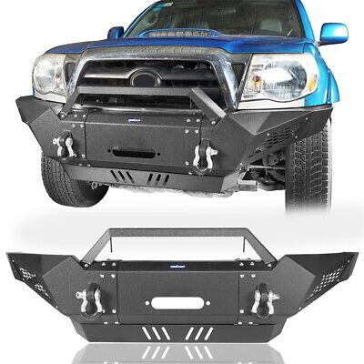 ad eBay - Steel Full Width Front Winch Bumper & LED Spotlights for Toyota Tacoma 2005-2011 - Buy Now, click the link (eBay) Tacoma Trd Pro, 2011 Toyota Tacoma, Toyota Tacoma Trd Pro, Tacoma 2005, Winch Bumpers, 2015 Toyota Tacoma, Toyota Tacoma Trd, Ford Parts, Bull Bar