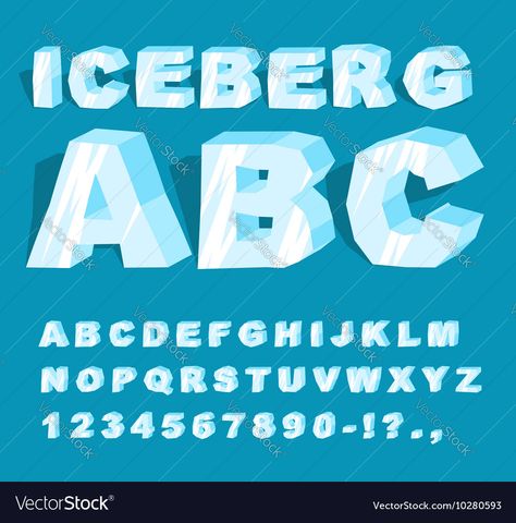 Ice Letters, Ice Font, Tea Illustration, Ice Cooler, Cold Ice, Letter N Words, Big Chill, Cafe House, Creative Lettering