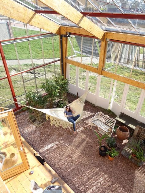 In Touch with Nature: Living in a Giant Greenhouse – The Natural Parent Magazine Greenhouse On Deck, Greenhouse Deck, Giant Greenhouse, Greenhouse Living, In Touch With Nature, Nature Living, Best Greenhouse, Greenhouse Interiors, Home Greenhouse