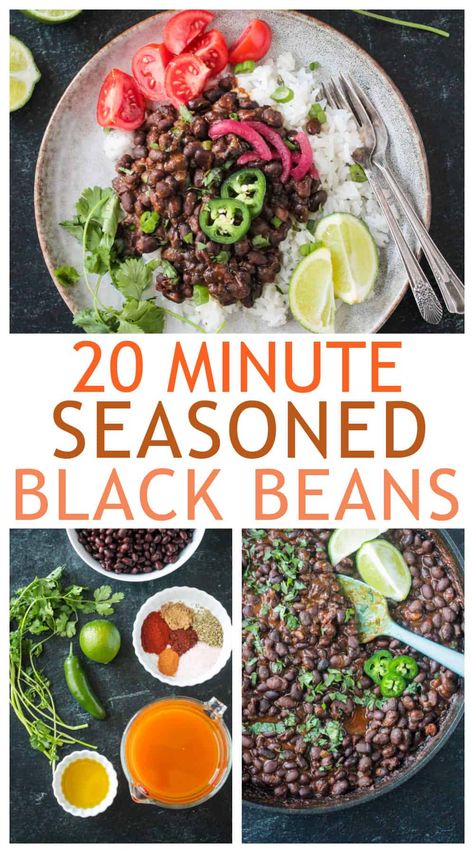 These Spicy Seasoned Black Beans are the perfect addition to a variety of meals. They make a quick and easy side dish or can be added to soups, salads, bowls, or any of your Tex-Mex favorites for a hearty, flavorful dinner. Using pantry staples, they're ready in just 20 minutes!