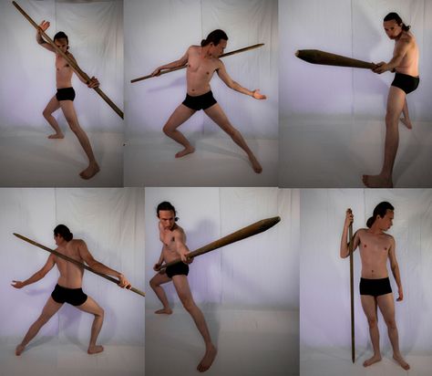 Staff Warrior Stock Pack 2 - HQ by MD-Arts Dynamic Poses With Staff, Quarter Staff Poses Drawing, Warrior Action Pose, Bow Staff Pose Drawing, Person With Spear Reference, Staff Holding Pose, Poses With A Staff, Quarterstaff Pose, Halberd Pose Reference