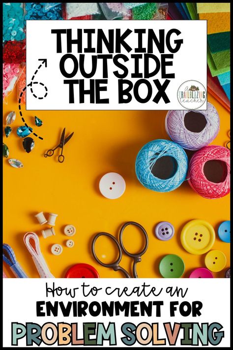 Using creative thinking activities with students is a great way to encourage problem solving, teamwork, and outside of the box thinking. Learn how to create an environment for both creative thinking and problem solving! Through collaboration and reflection, students be encouraged to explore, embrace diverse thinking, and celebrate the creative journey. Creative Problem Solving Activities, Problem Solving Activities For Kids, Classroom Brain Breaks, Creative Thinking Activities, Cooperative Learning Groups, Classroom Organization Elementary, Critical Thinking Activities, Transitional Kindergarten, Problem Solving Activities