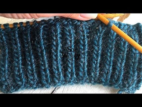 How to knit the Fisherman's Rib using knit stitches only. No purling! (One-row repeat) - So Woolly - YouTube Fishermans Knot, Rib Stitch Knitting, Fisherman's Rib, Fishermans Rib, Beginner Knitting, Knitting Stitches Tutorial, Scarf Tutorial, Chunky Knitting Patterns, Beginner Knitting Patterns