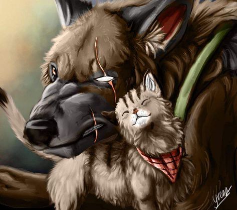 Brutus and Pixie fanart, by yviekuijt Pixie Brutus, Brutus And Pixie, Pixie And Brutus, German Shepherd Art, Funny Animal Comics, Animal Comics, Dog Comics, Cat Comics, Cute Stories