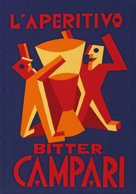 Campari: Italy's Classic Apéritif ... Cocktail Ads, Campari Soda, Movie Quote Prints, Italian Futurism, Kids Room Art Prints, Campari And Soda, Hallway Art, Gold Art Print, Living Room Art Prints