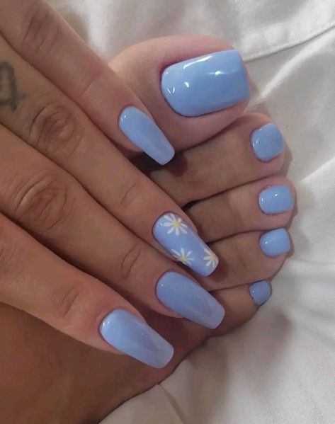 Pink Toe Nails, Blue Nail Color, Long Toenails, Acrylic Toe Nails, Acrylic Toes, Pretty Toe Nails, Cute Toe Nails, Spring Nail Designs, Brighter Days